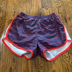 Be Inspired Navy and Red Athletic Shorts